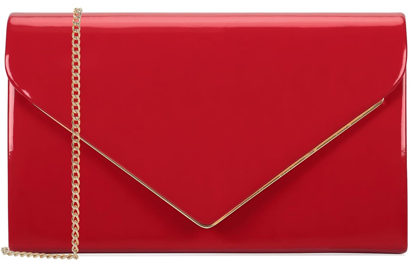 Women's Evening Clutch Bags for Formal Cocktail Prom Wedding Party Patent Leather Dressy Foldover... | Amazon (US)