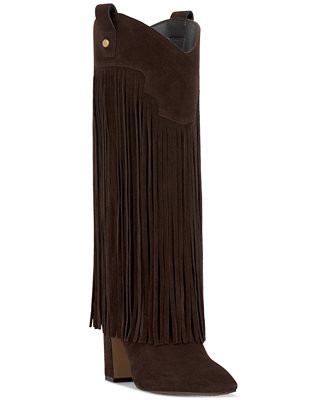 Vince Camuto Women's Shela Fringe Cowboy Boots - Macy's | Macy's