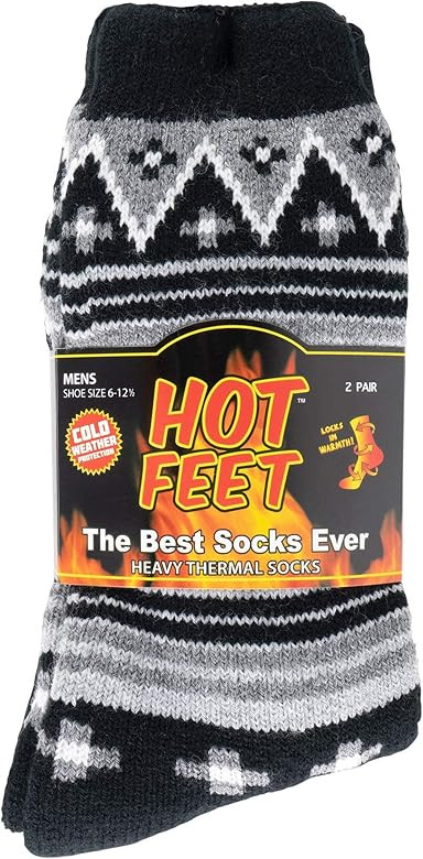 HOT FEET Thermal Socks for Men 2/4 Pack, Extreme Cold Boots Socks -Winter Insulated Socks, Cold W... | Amazon (US)