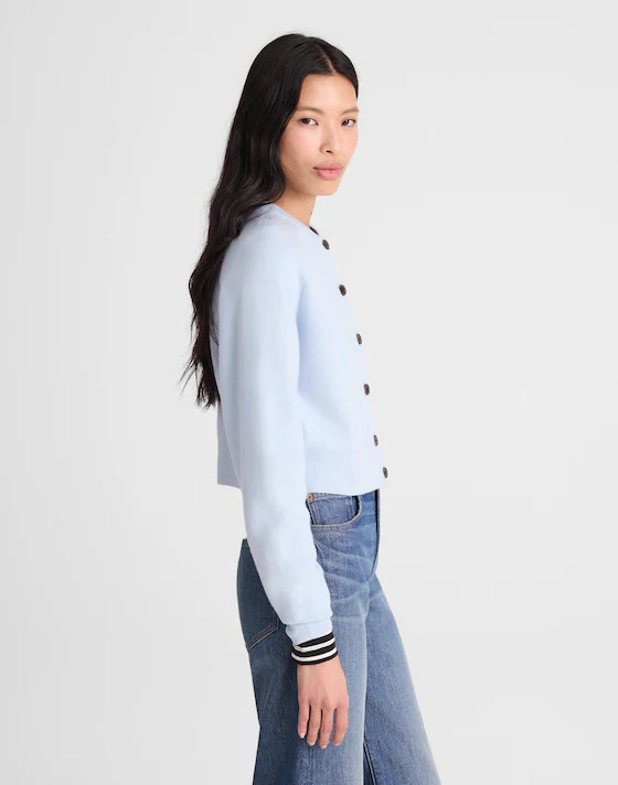 Raglan-Sleeve Cropped Cardigan in Merino Wool | Madewell