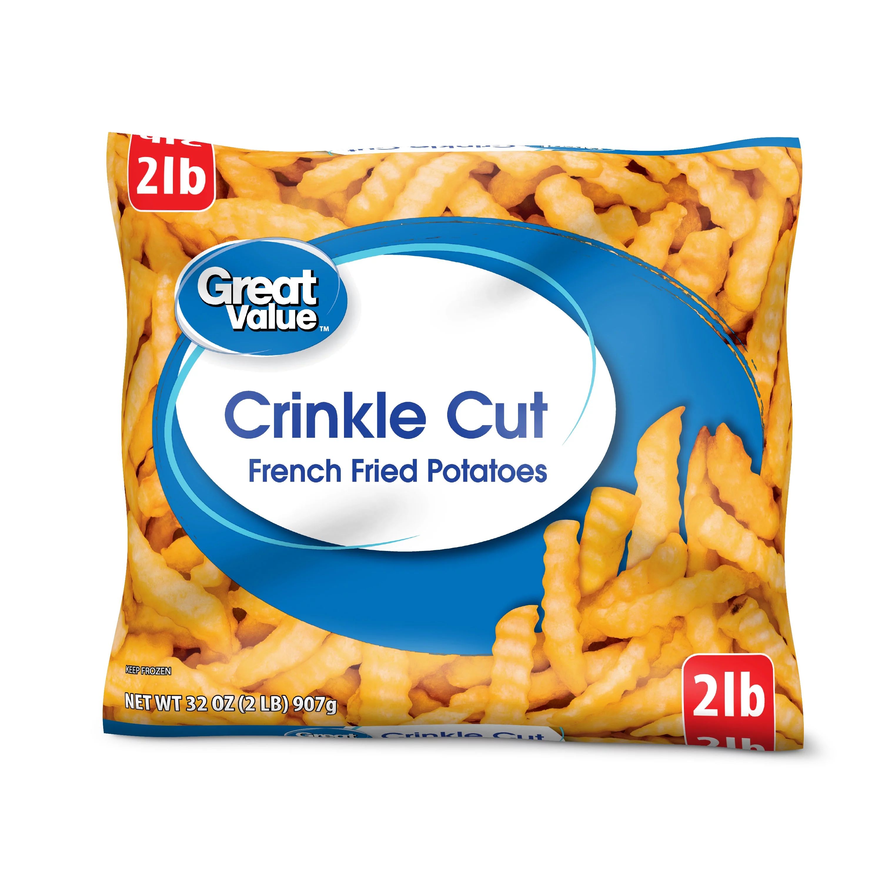 Great Value Crinkle Cut French Fried Potatoes, 32 oz - Walmart.com | Walmart (US)