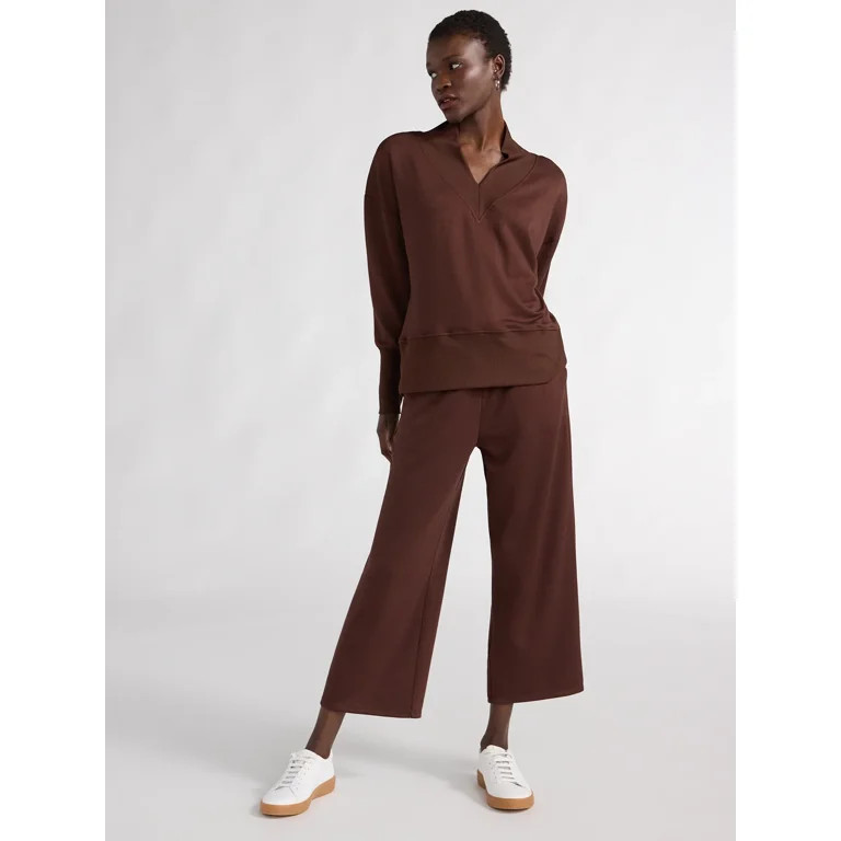 Scoop Women's Ultimate ScubaKnit Cropped Lounge Pants, Size XS-XXL | Walmart (US)