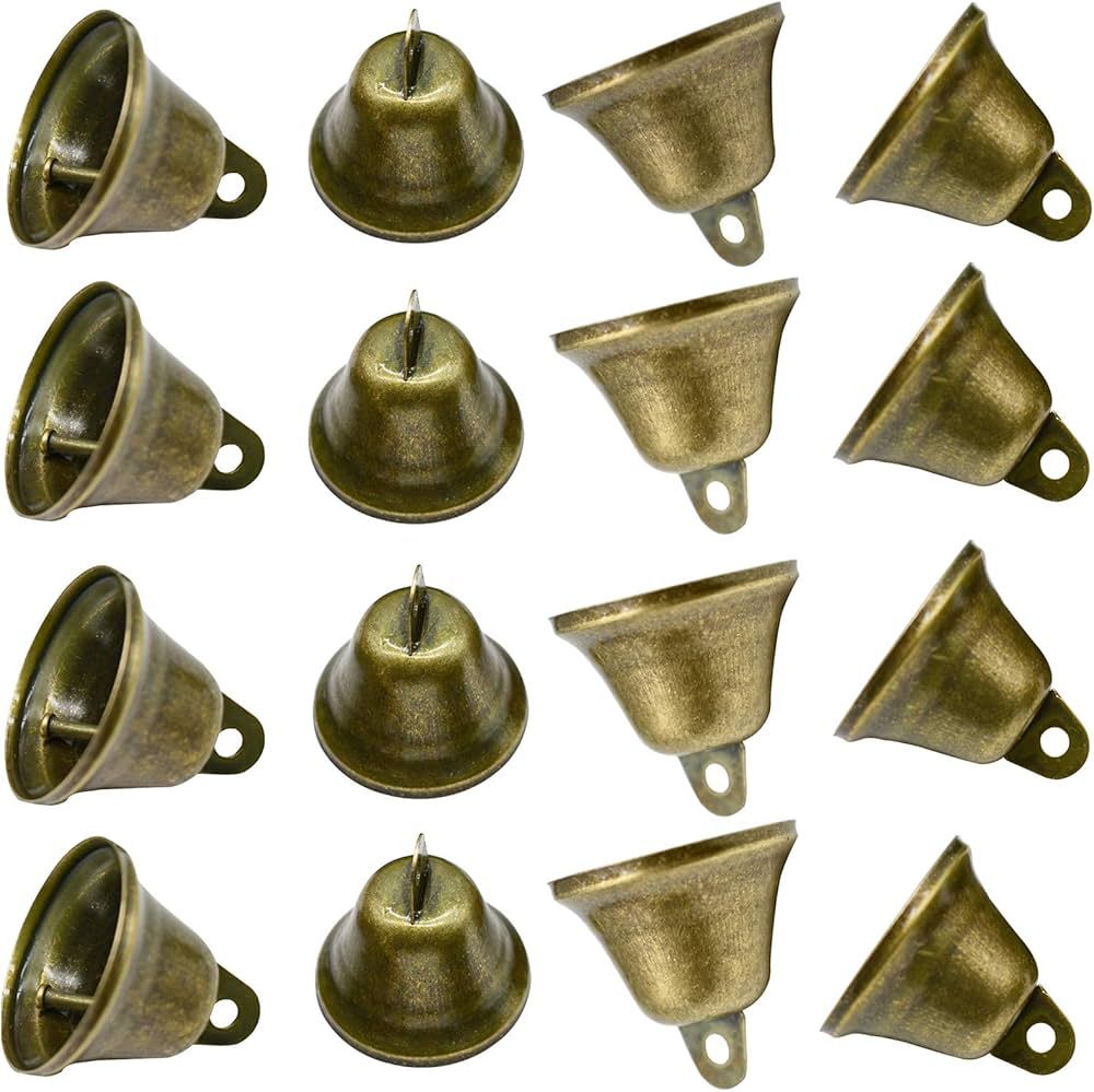 Amazon.com: Maydahui 35PCS Vintage Bronze Jingle Bells (1.7"X 1.5") for Dog Doorbell & Potty Trai... | Amazon (US)
