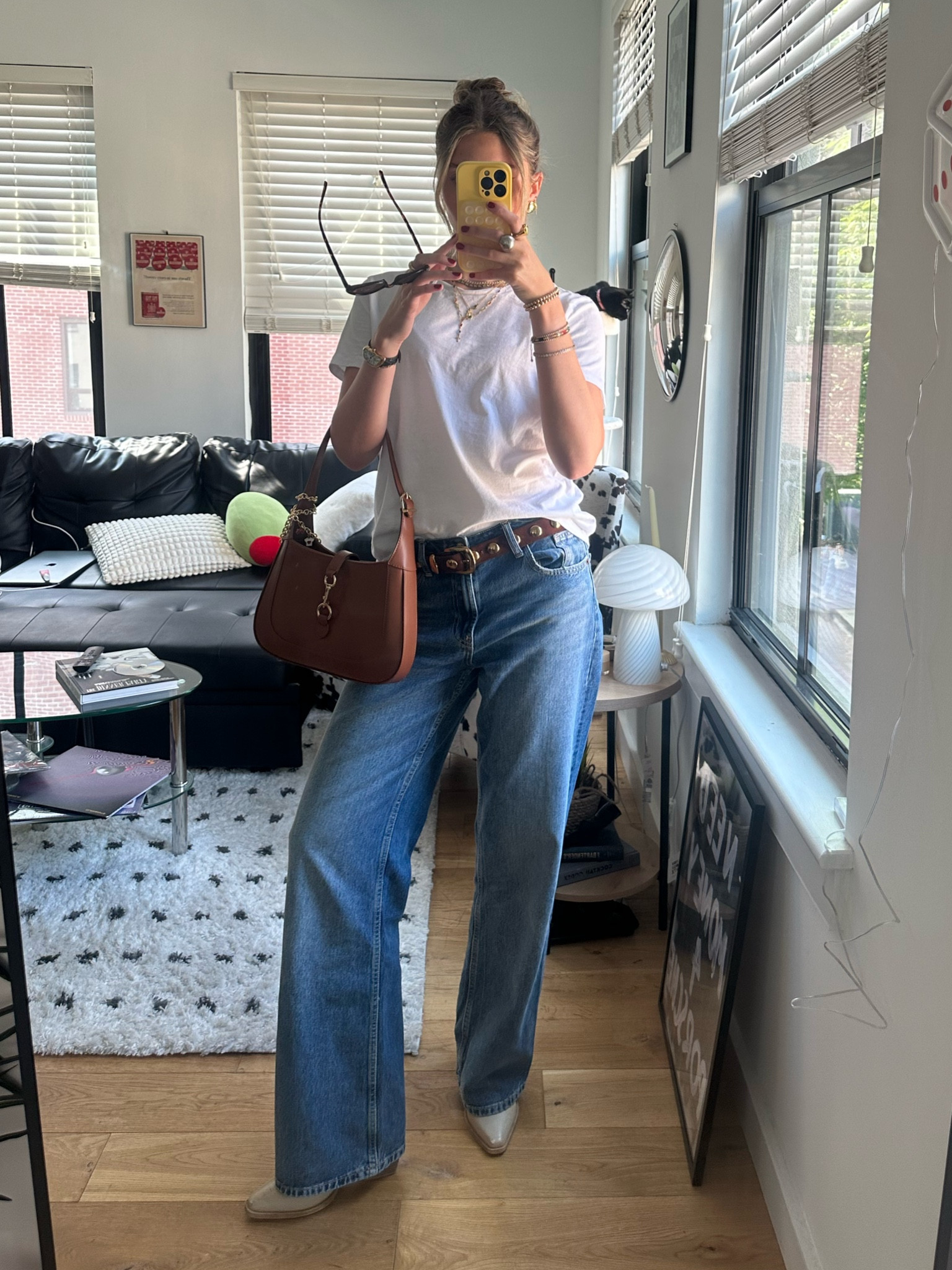 shirt: size small
jeans: size 2 from zara 
