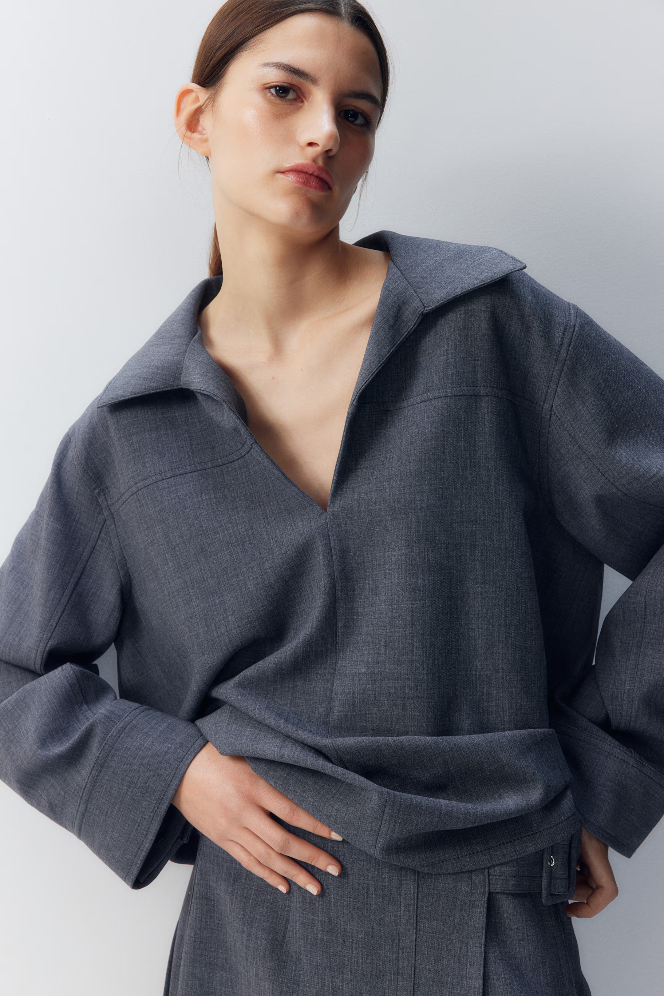 Popover twill shirt | H&M (UK, MY, IN, SG, PH, TW, HK)