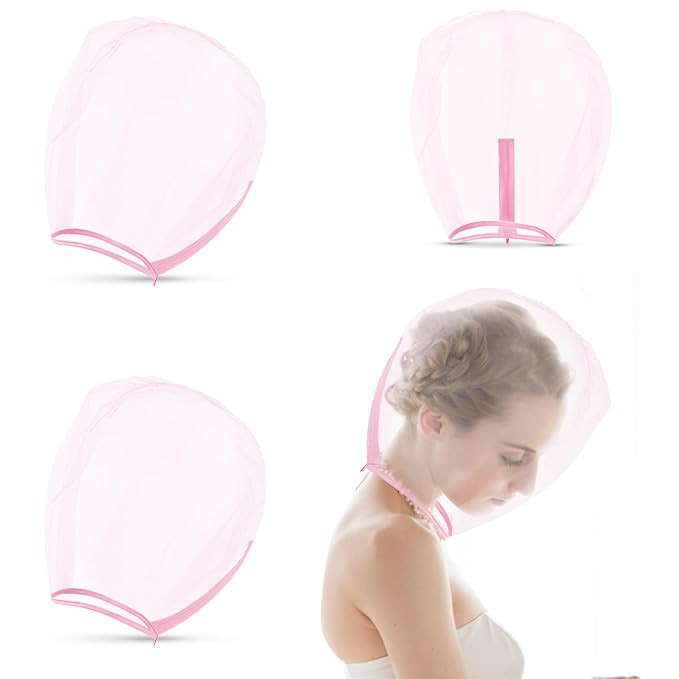 Flutesan 3 Pieces Makeup Protector Hood Nylon Chiffon Makeup Hood Zipper Closure Face Cover for W... | Amazon (US)