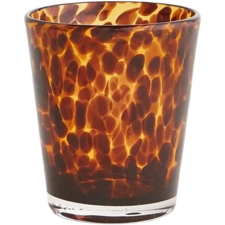 Foreign Trade Retro Old Fashion Tortoiseshell Leopard Pattern Handmade Glass Water Glass Wine Gla... | Walmart (US)