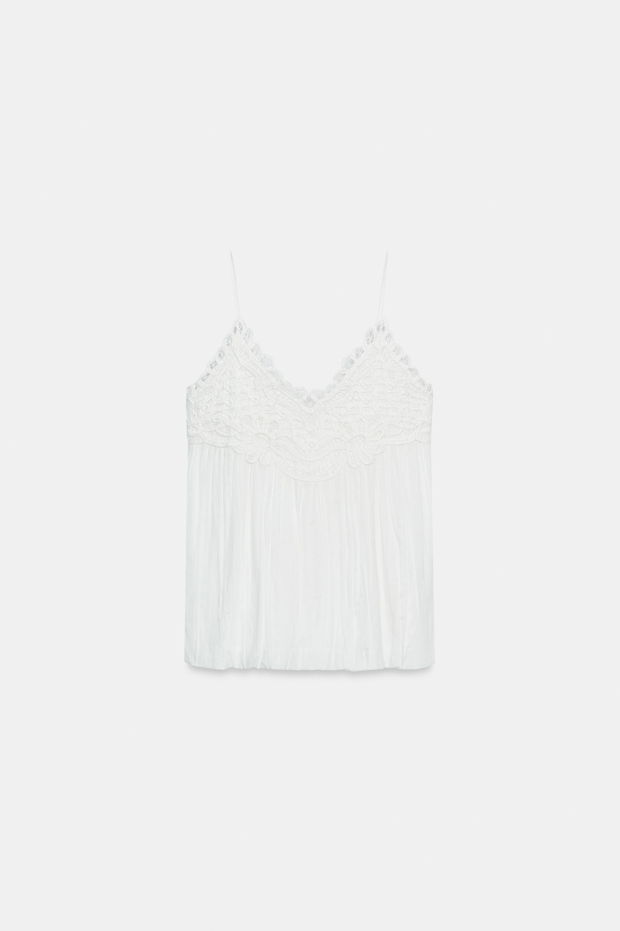 ZW COLLECTION EMBROIDERED PUFFY TOP | Zara US