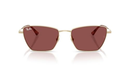 Ray-Ban RB3783 Butterfly Sunglasses, Pale Gold/Dark Violet, 56 mm | Amazon (US)