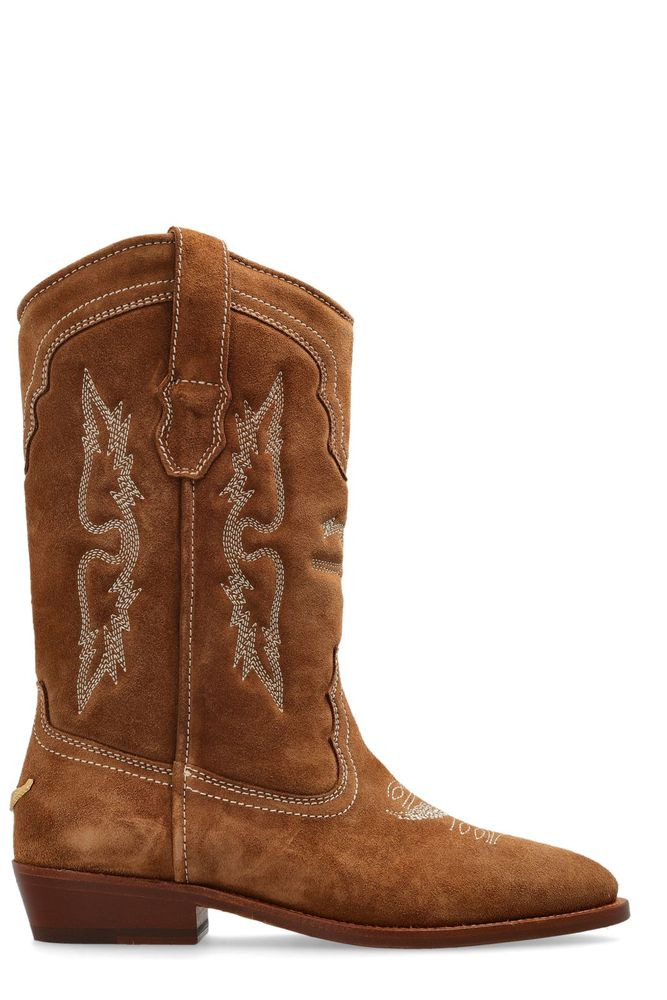 Zadig & Voltaire Tex Western Embroidered Boots | Cettire Global