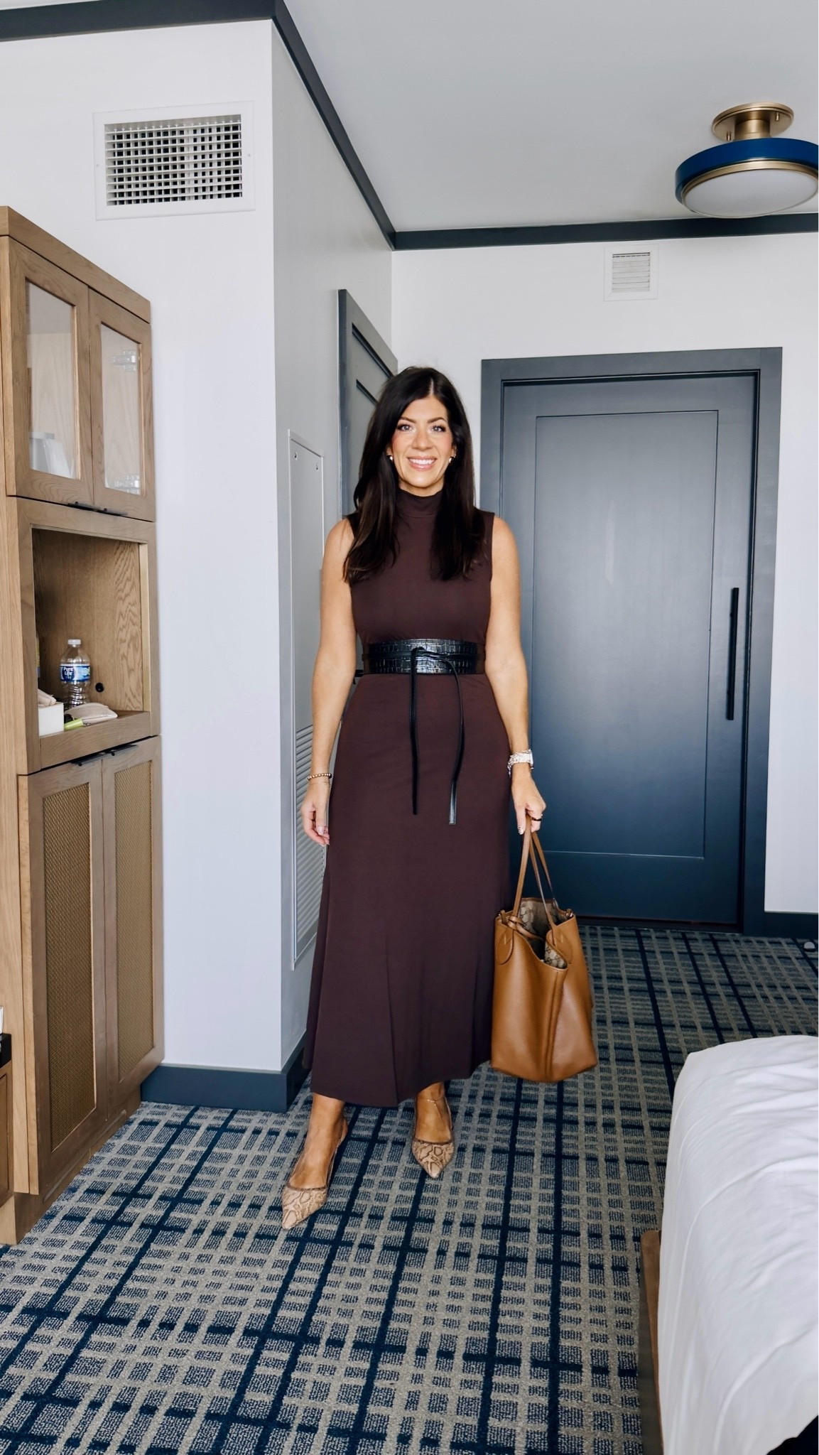 Yesterdays conference outfit
In a medium tall dress, medium belt

#LTKMidsize #LTKCon #LTKWorkwear
