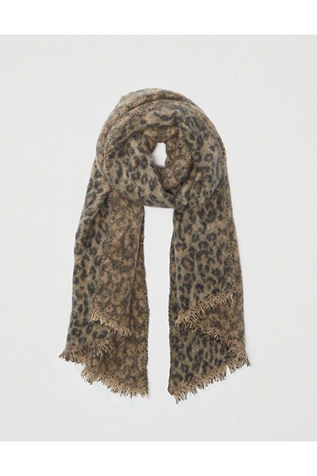 AE Leopard Blanket Scarf | American Eagle Outfitters (US & CA)