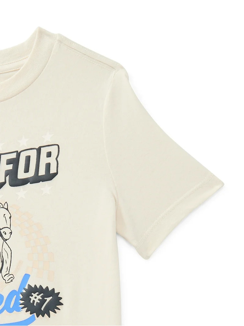 Wonder Nation Little Boys Graphic Tee with Short Sleeves, Sizes 4-10 | Walmart (US)