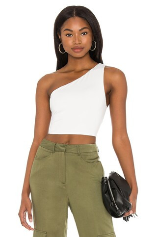superdown Olivia Lace Up Top in White from Revolve.com | Revolve Clothing (Global)