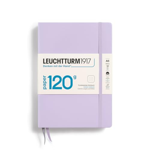 LEUCHTTURM1917 - 120G Special Edition - Medium A5 Dotted Hardcover Notebook (Lilac) - 203 Numbered Pages with 120gsm Paper | Amazon (US)