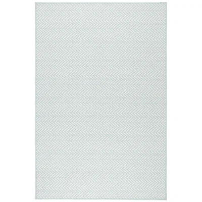 Herringbone Swedish Blue Machine Washable Rug | Wayfair North America