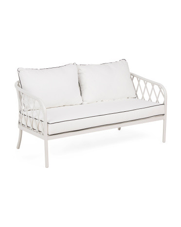 59x28 Outdoor Metal Frame Loveseat Sofa | TJ Maxx