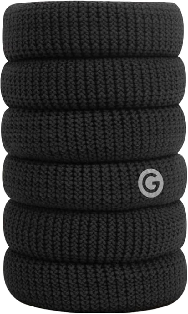 Gimme Beauty - Thick Fit No Damage Hair Ties - Black Onyx - Seamless Microfiber Elastics - Thick Hai | Amazon (US)