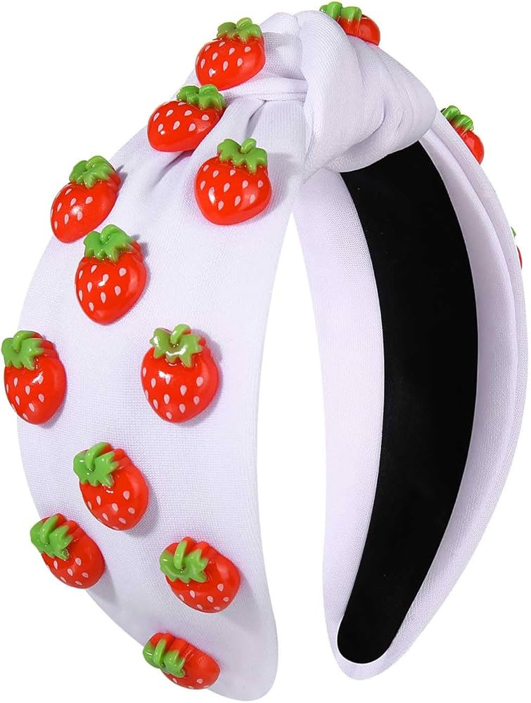 Fruit Headbands for Women Girls Tropical Strawberry Knotted Headband Summer Beach Headwear Hair A... | Amazon (US)
