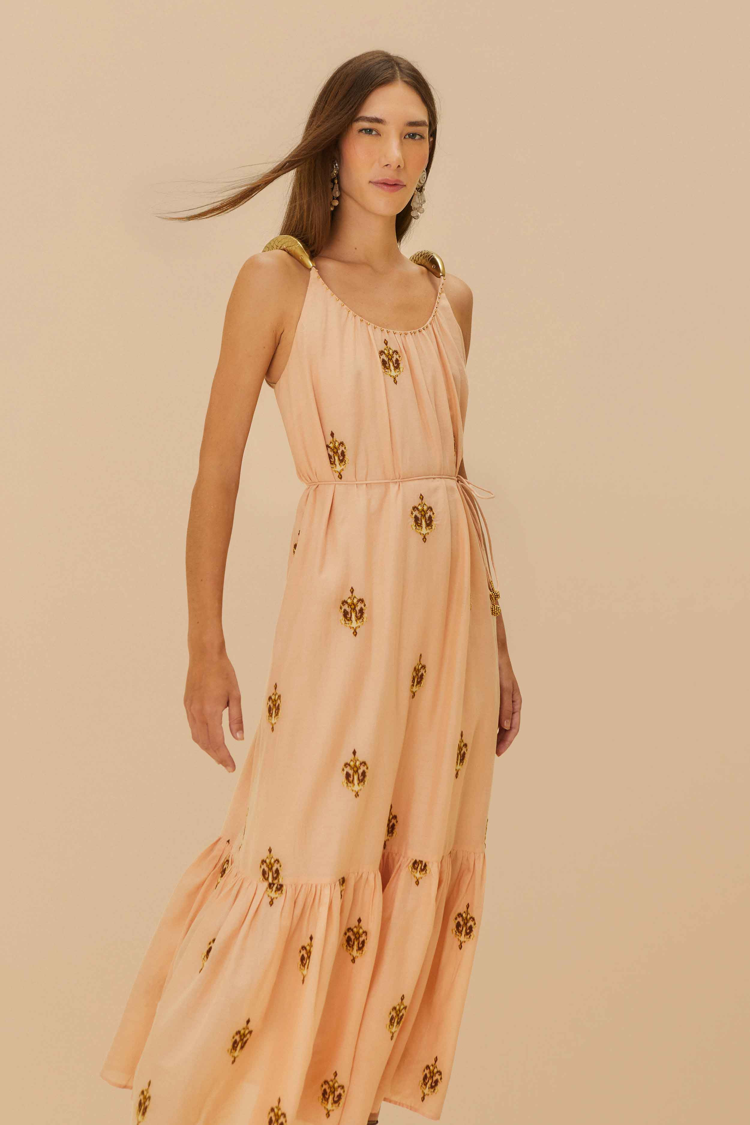 Sand Anchor Tapestry Fish Strap Maxi Dress | FarmRio (US)