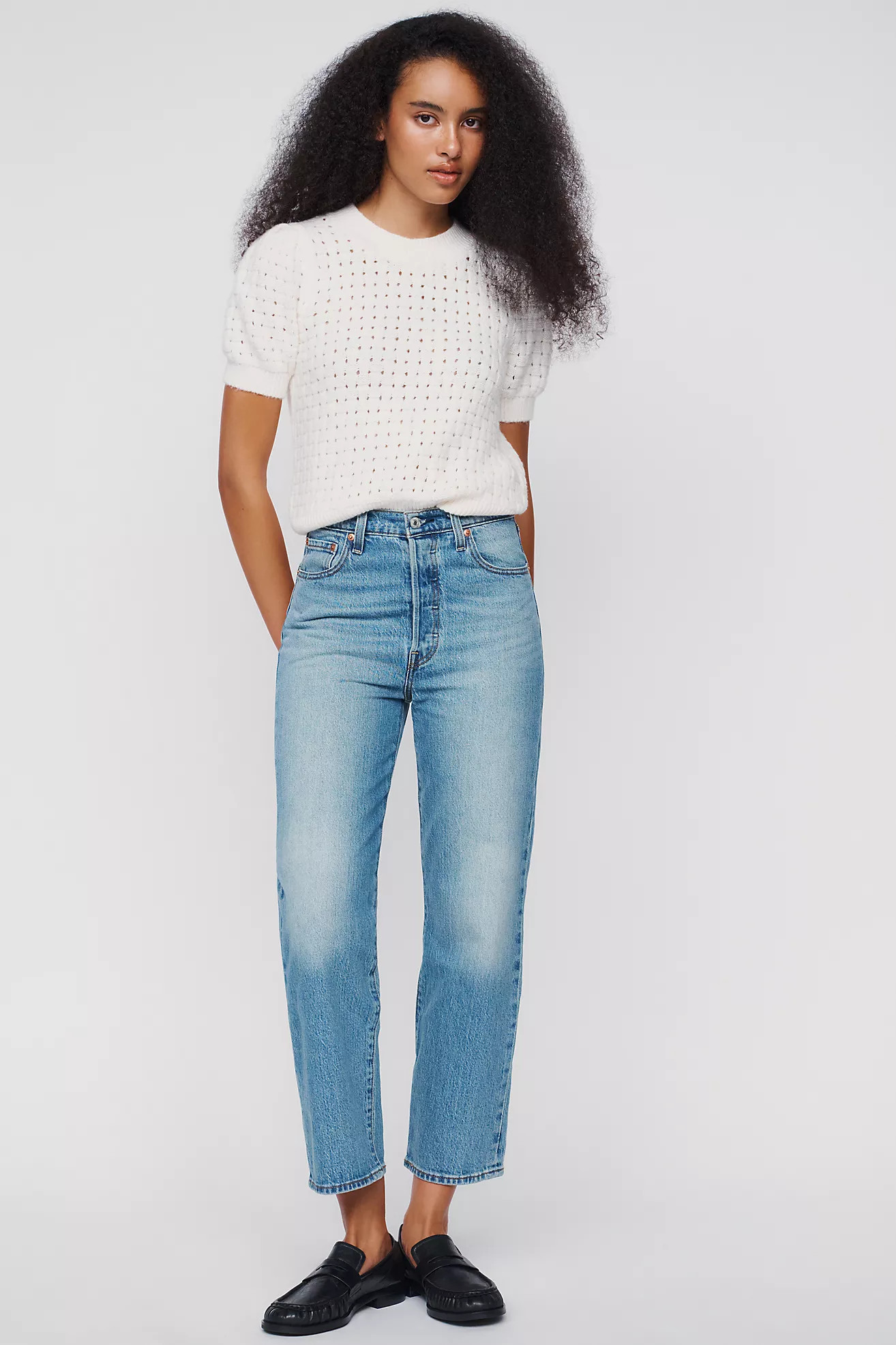 Levi's Ribcage Ankle High-Rise Straight Jeans | Anthropologie (US)