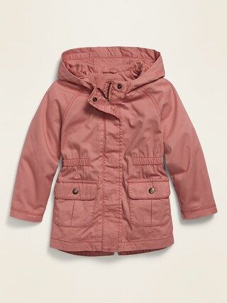 Hooded Twill Utility Scout Jacket for Toddler Girls | Old Navy (US)