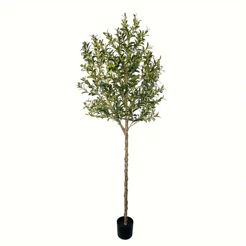 1pc, Artificial Olive Tree Realistic Fake Silk Tree 7 Feet Tall Faux Plant For Home Decor Indoor | Temu Affiliate Program
