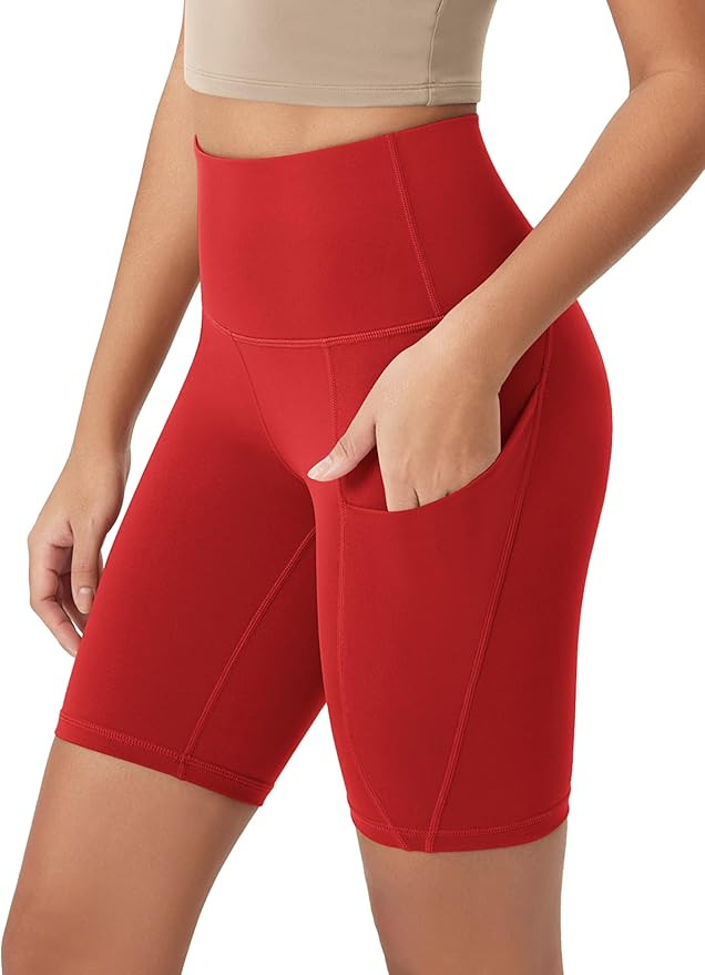 ODODOS Women's Tummy Control Biker Shorts 2.0 with Pockets High Waist Athletic Workout Yoga Short... | Amazon (US)