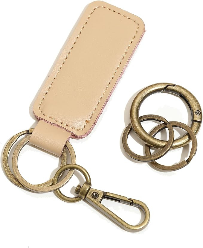 Genuine Leather Car Keychain,Leather Keychain,Leather Key Chain Holder for Men and Women Universa... | Amazon (US)