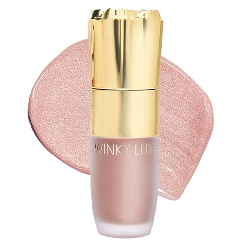 Winky Lux Cheeky Rose Liquid Highlighter, Gel-Cream Highlighter, Blush Topper, Shimmer Blush Finish, Buildable Glow, Long-Lasting Weightless Formula, Angel | Amazon (US)