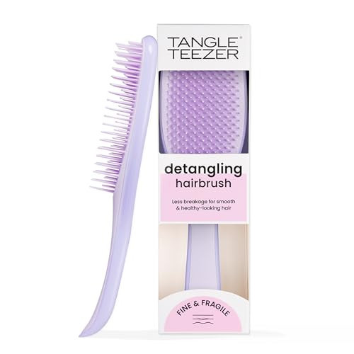Tangle Teezer Fine and Fragile Ultimate Detangler Hairbrush for Coloured, Fine & Thin Hair - Two-Tiered Soft Flex Teeth Reduce Breakage & Pulling - Gentle on Delicate Hair - Hypnotic Heather | Amazon (US)
