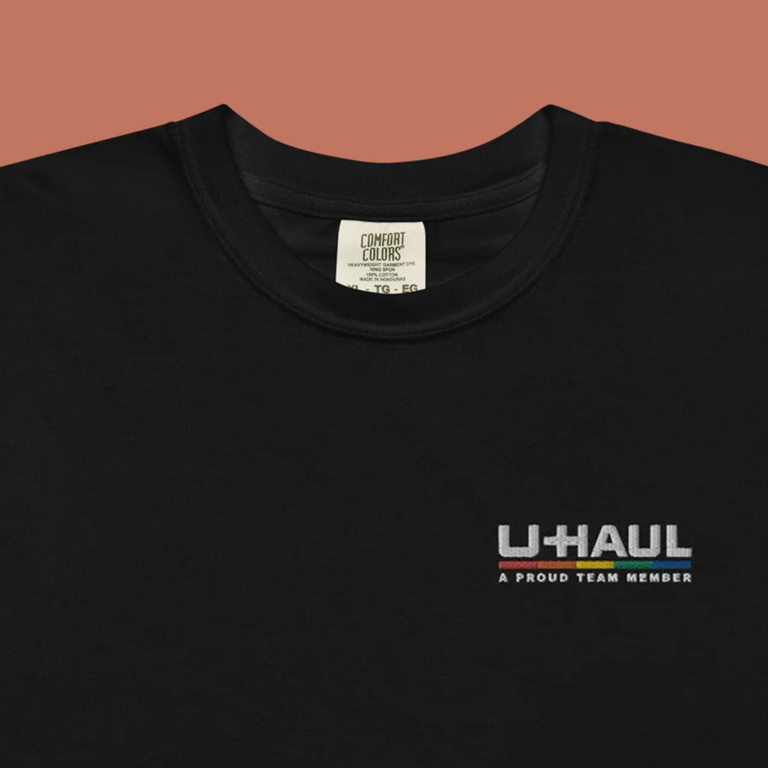 UHAUL A Proud Team Member Embroidered Comfort Colors T-shirt LGBTQIA Pride Queer Fashion UHAUL Le... | Etsy (US)