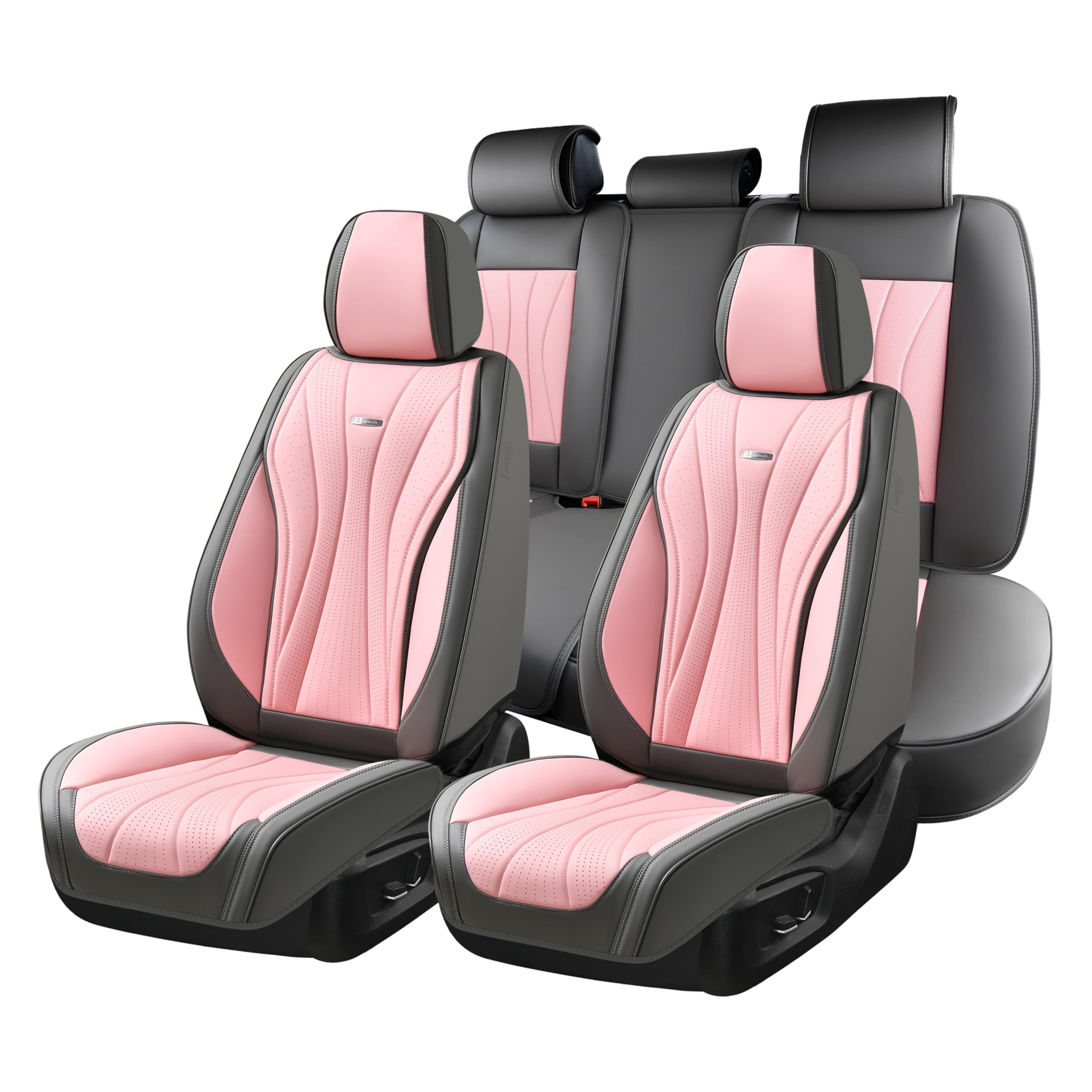 Coverado Car Seat Covers Full Set, Universal Seat Cover for Cars, Luxury Faux Leather Seat Covers... | Amazon (US)