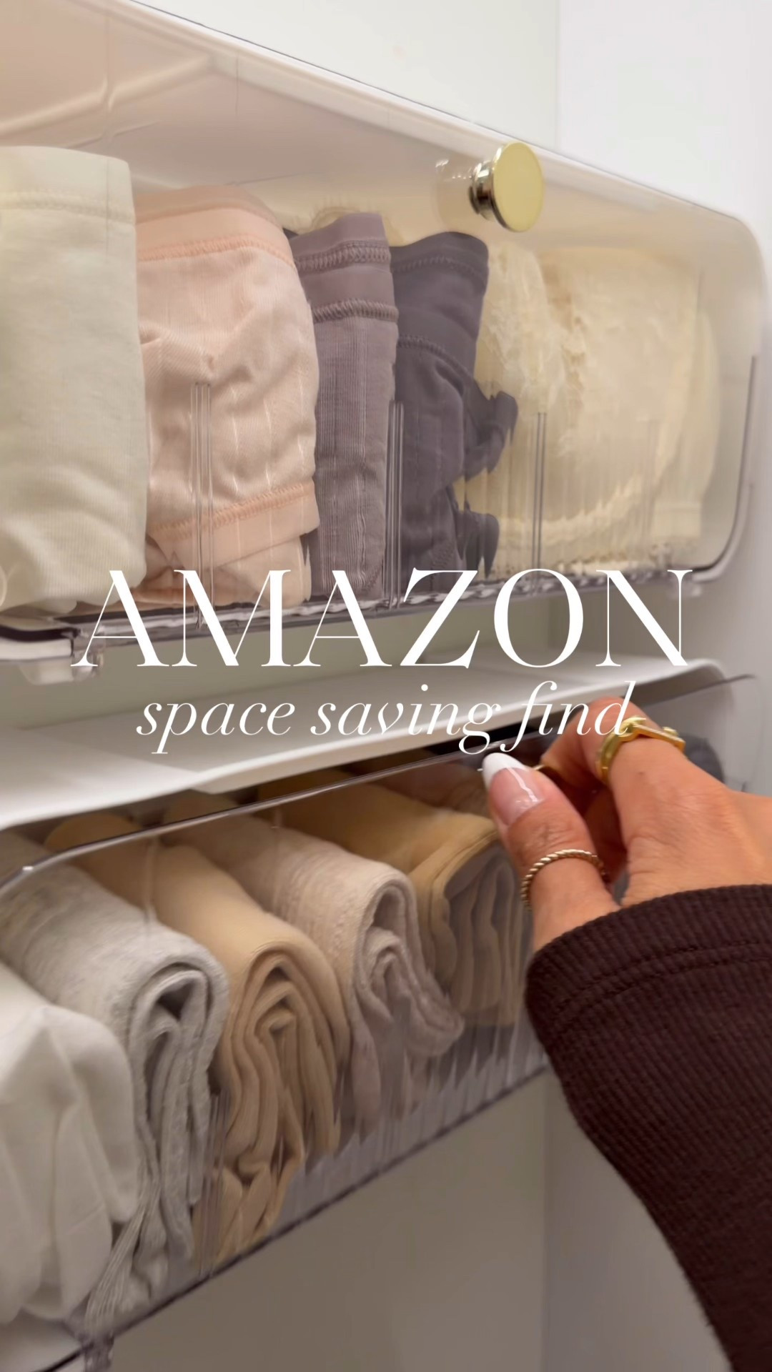 Scroll to shop! Follow for more! Amazon space saving (aka space maximizing🤩!!) home find! Perfect for socks, undies, scarves, ties…you name it!💫 If you get satisfaction out of organizing, you’ll love these!!!!😍🫶🏼 It has a self adhesive back & is suuuuper easy to install!!! So glad you’re here!!! Xo!!!

#LTKHome #LTKSaleAlert #LTKFindsUnder50