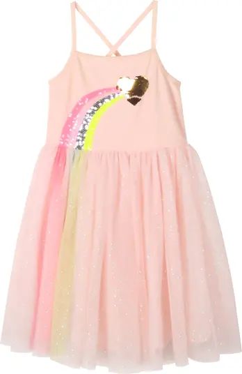 Kids' Sequin Rainbow Glitter Mesh Dress | Nordstrom