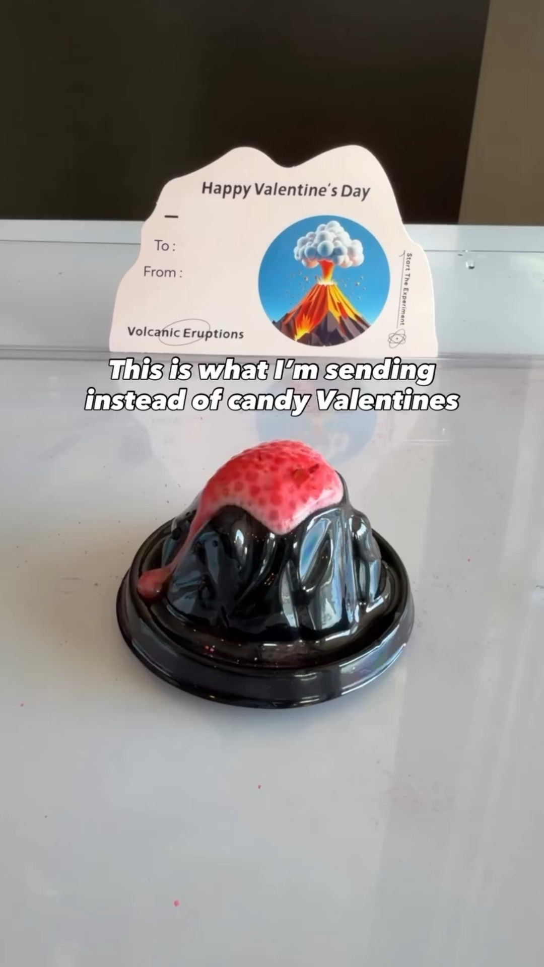 I’m officially skipping candy and junky class Valentines.
This one erupts 🌋 and actually gets used.

As a teacher-mom, I love Valentines that are hands-on, memorable, and easy to put together. This volcano kit is definitely a unique and fun option! The eruption experiment never gets old, so here’s a recipe to repeat at home.

Repeat-at-home volcano recipe:
• 2 tbsp baking soda
• 1 tbsp citric acid
• Food coloring, dish soap, or glitter (optional)
• Add water to erupt

#LTKSeasonal #LTKKids #LTKmomlife