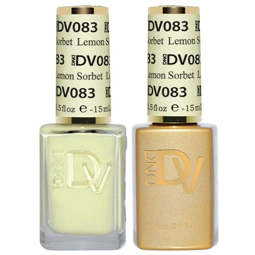 DND Gel Polish Set, Coquette Collection, UV/LED Gel Polish and Air Dry Nail Lacquer, Matching Chip-Free Polish Duo, 083 Lemon Sorbet, 0.5 Fl Oz | Amazon (US)