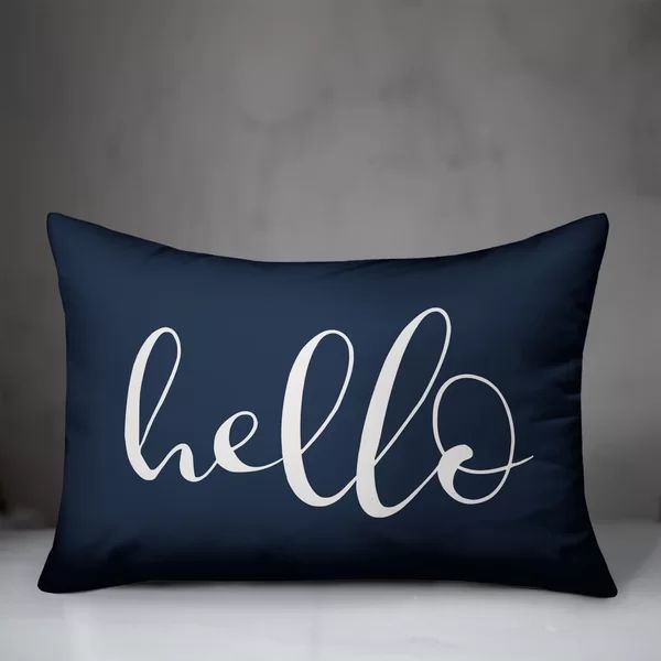 Lummus Hello Outdoor Rectangular Pillow Cover & Insert | Wayfair North America