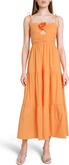 Victoria Tiered Ruffle Stretch Cotton Dress | Nordstrom