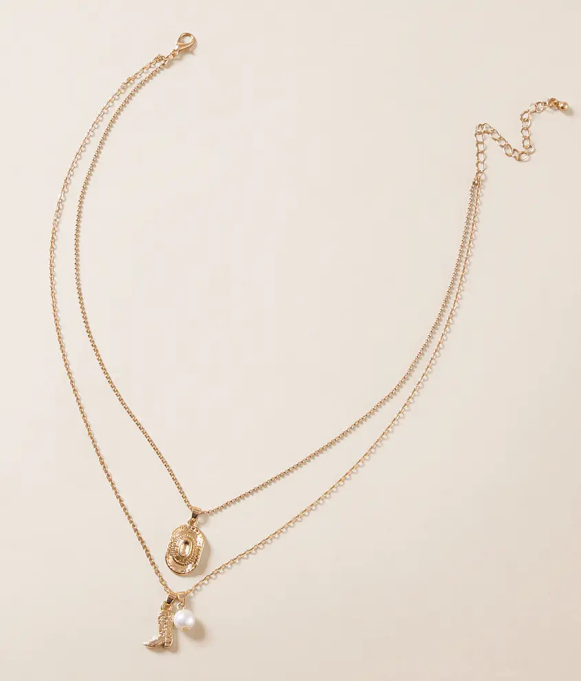 Tiered Western Charm Necklace | Buckle