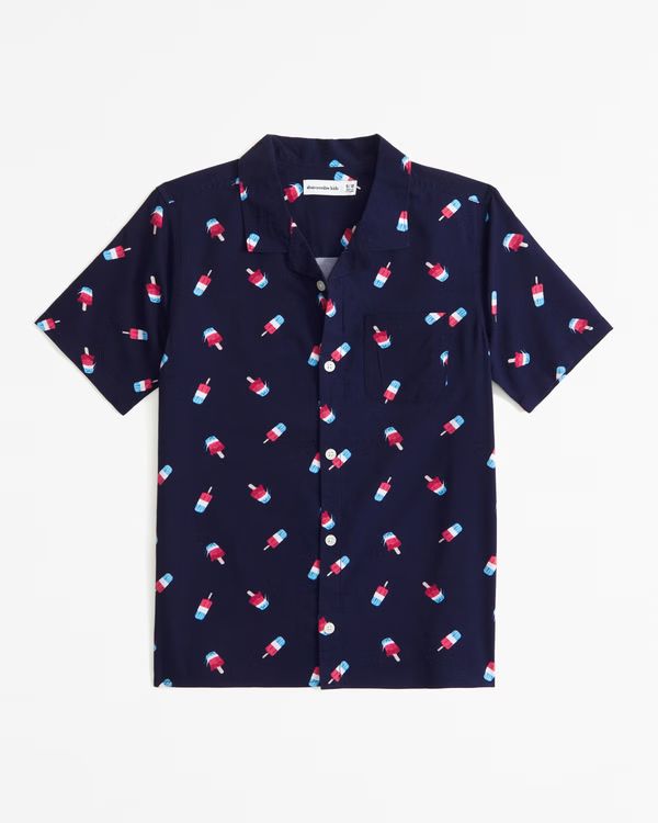 short-sleeve pattern shirt | Abercrombie & Fitch (US)