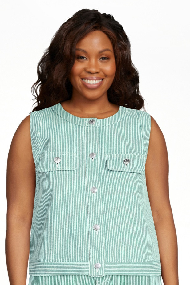 Free Assembly Women's and Women's Plus Sleeveless Button Front Top, Sizes XS-4X | Walmart (US)