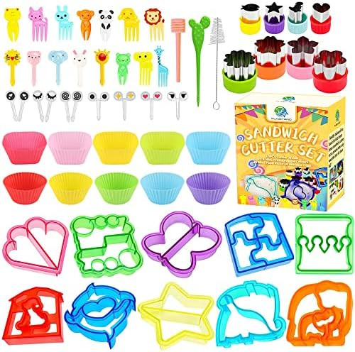 FUNGYAND Sandwich Cutter Set, All in One Bento Box Complete Supplies and Accessories Kit Includes... | Amazon (US)
