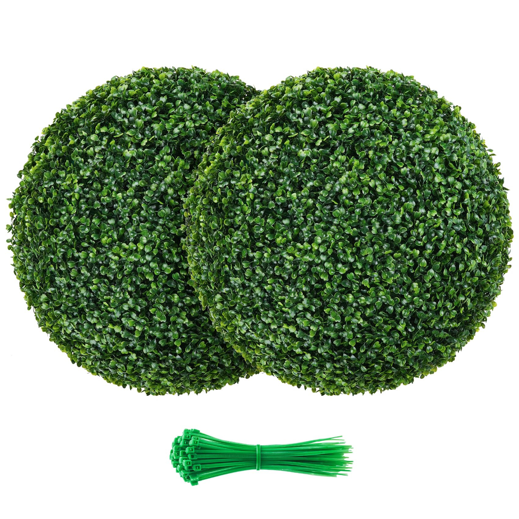 2 Pcs 15 inch Boxwood Topiary Ball Artificial Plant Topiary Ball Faux Boxwood Decorative Balls fo... | Amazon (US)