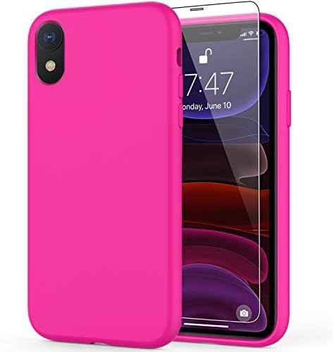 DEENAKIN iPhone Xr Case with Screen Protector,Soft Liquid Silicone Gel Rubber Bumper Cover,Slim F... | Amazon (US)