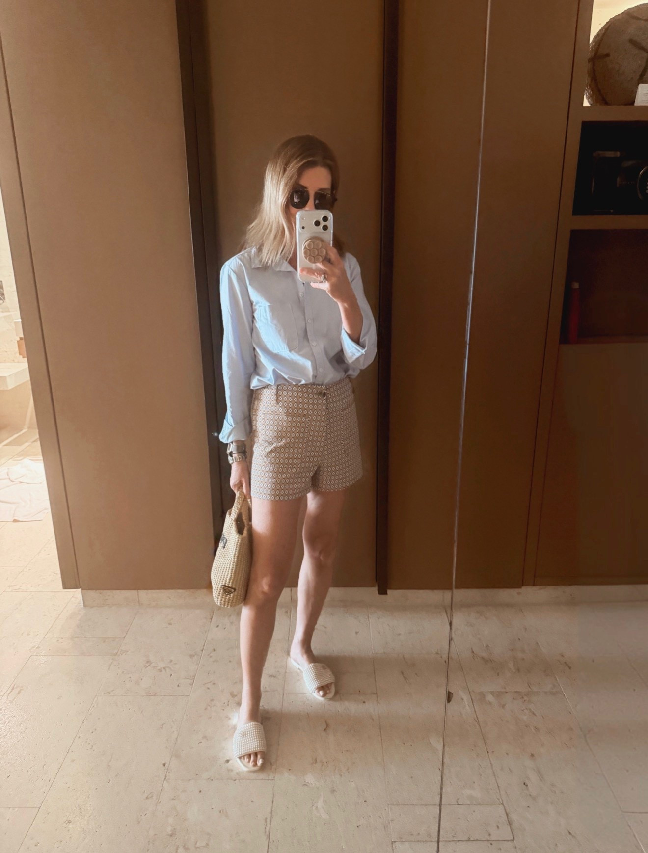 Wearing a size 28 in the Colette shorts and a size small in the Kate classic button down 

#LTKTravel #LTKOver40