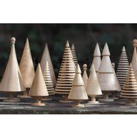 Handmade Wooden Christmas Trees | Scandi Style Decor Ornament Table Decoration Xmas Gift | Etsy (US)
