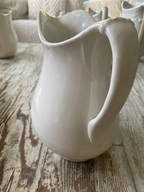 Vintage Stamped Ironstone Pitcher (chip) | Etsy (US)