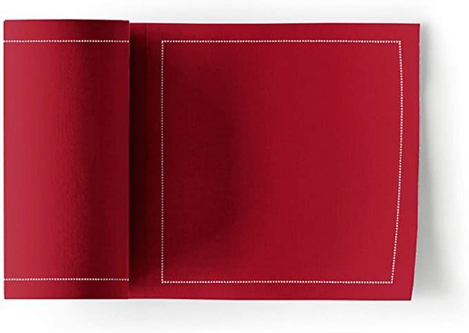 MY DRAP Cocktail Napkins, Reusable Cotton Napkins Roll 4.5 x 4.5 IN (100 Napkins, Lipstick Red) | Amazon (US)