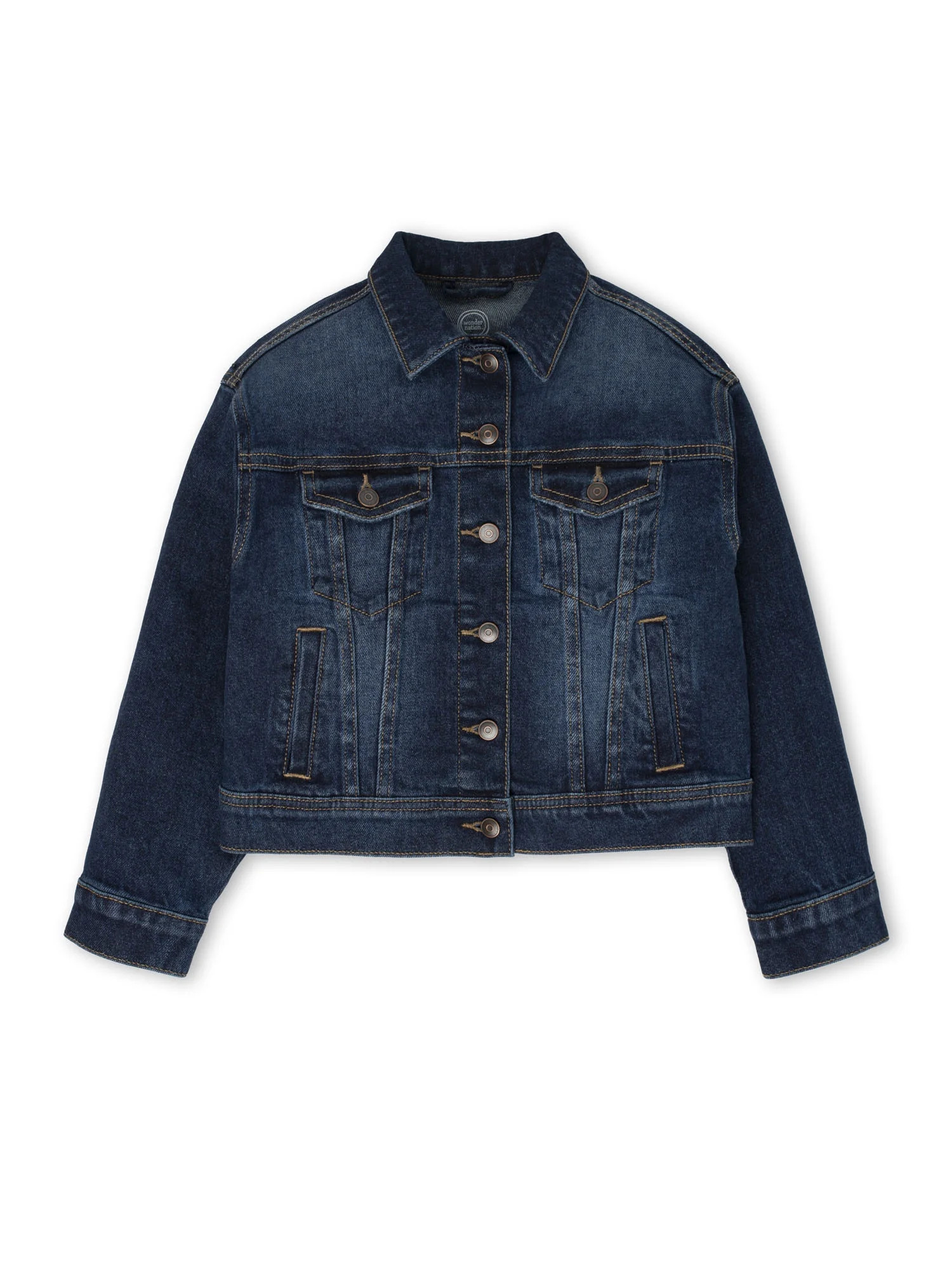 Wonder Nation Girls Denim Jacket, Sizes 4-18 & Plus | Walmart (US)